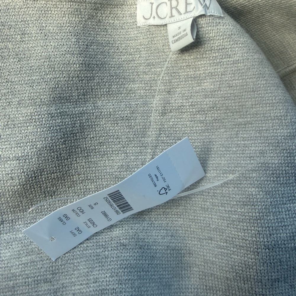 J Crew Gray Women's Sweater shawl blazer - Picture 2 of 2